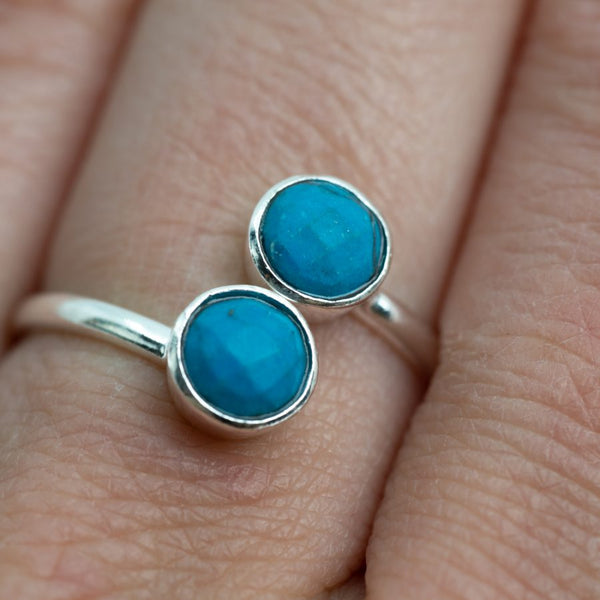 Geboortesteen Ring Turkoois December - 925 Zilver - Zilverkleurig