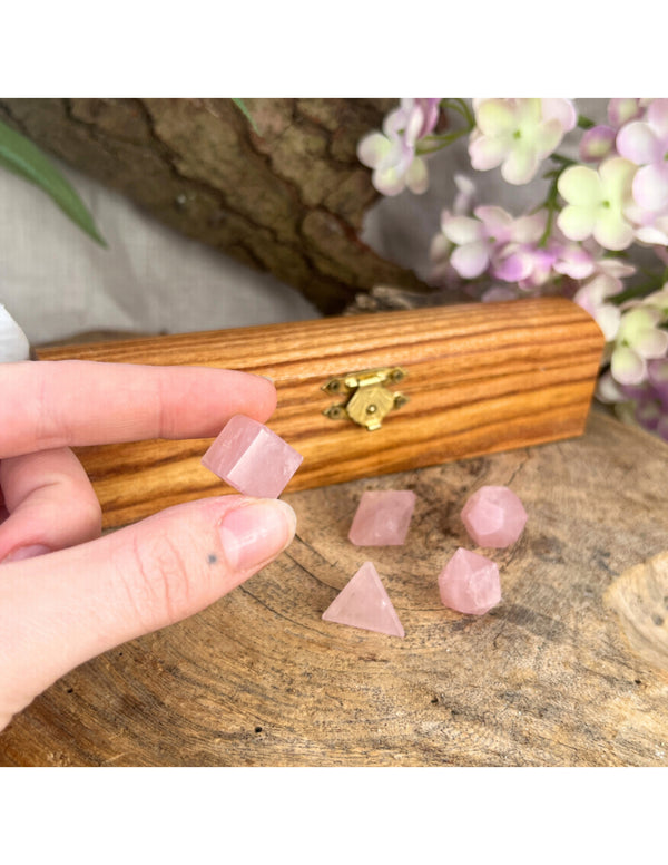 Roze Kwarts Geometrie Set Liefde Harmonie Cadeau Verpakking
