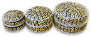 Glitter doos ovaal set goud