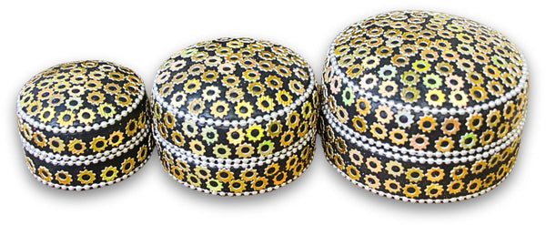 Glitter doos ovaal set goud