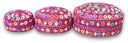 Glitter doos ovaal set paars