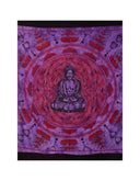 Grand Foulard - 1 - mandala boeddha - paars