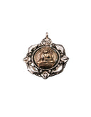 Boeddhahanger White Metal van 5cm Grootte