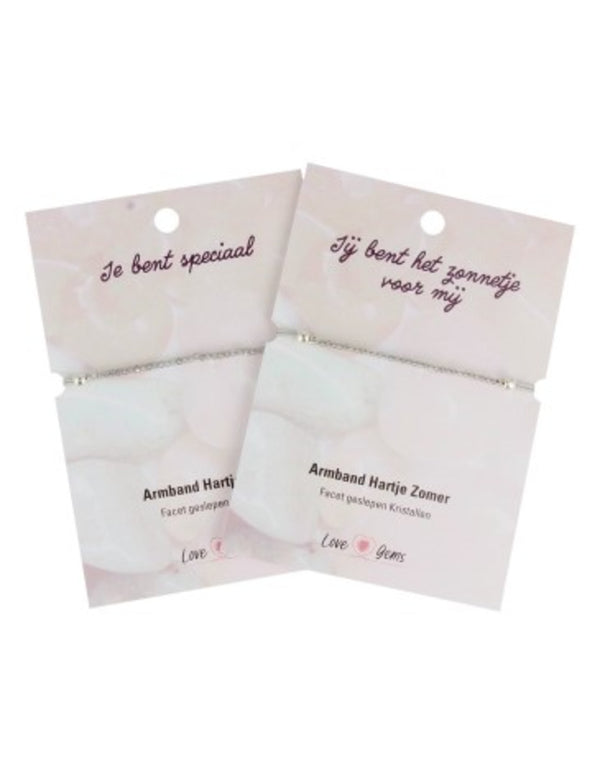 Hartje zomer armband Labradoriet - Love Gems