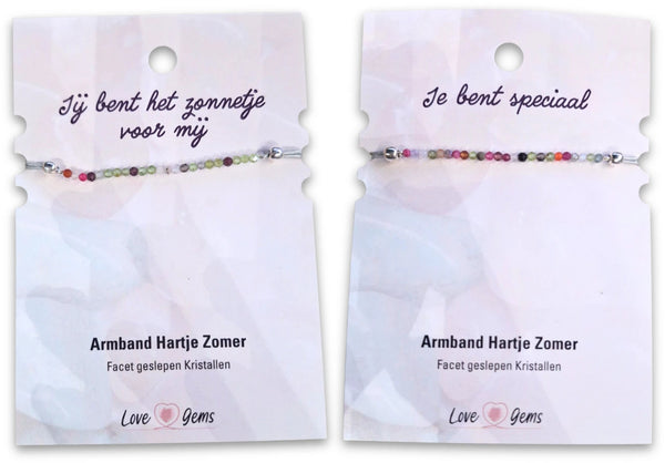 Hartje zomer armband multikleur - Moederdag