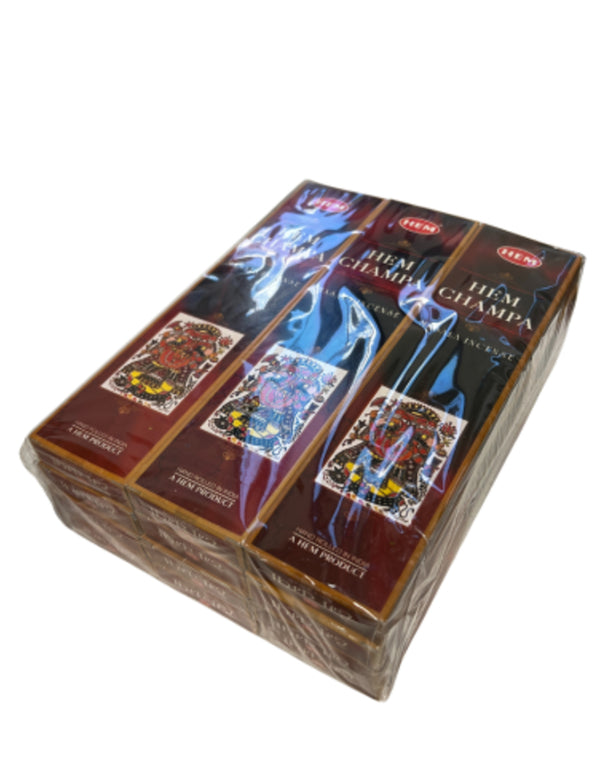 Hem Champa wierook omverpakking 12 pakjes totaal 180 gram