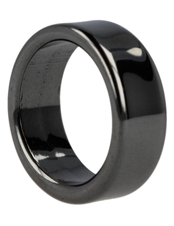 Hematiet edelsteen ring plat 8 mm - 17