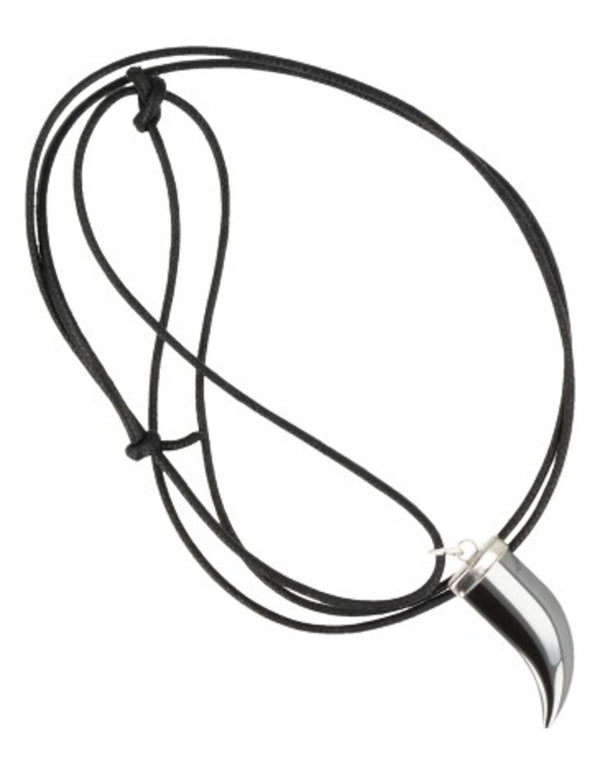 Edelstenen Tand Hanger Hematiet - 4 cm