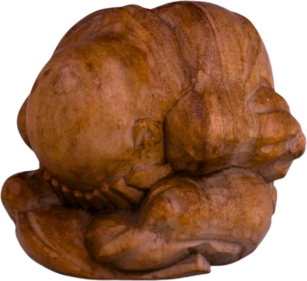 Houten Yogiman - Orang Malu - ca. 14 cm - nr.3