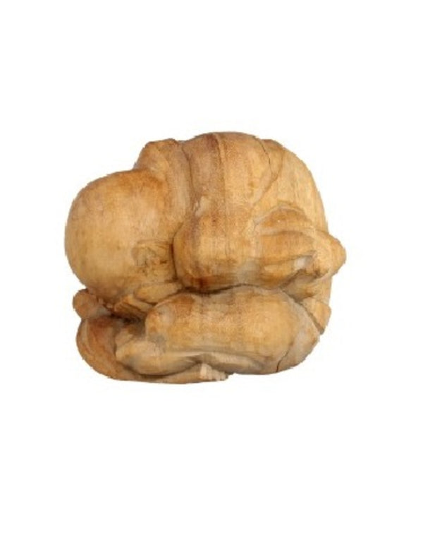 Houten Orang Malu Boeddha Verlegen Bescheiden Decoratie Sculptuur