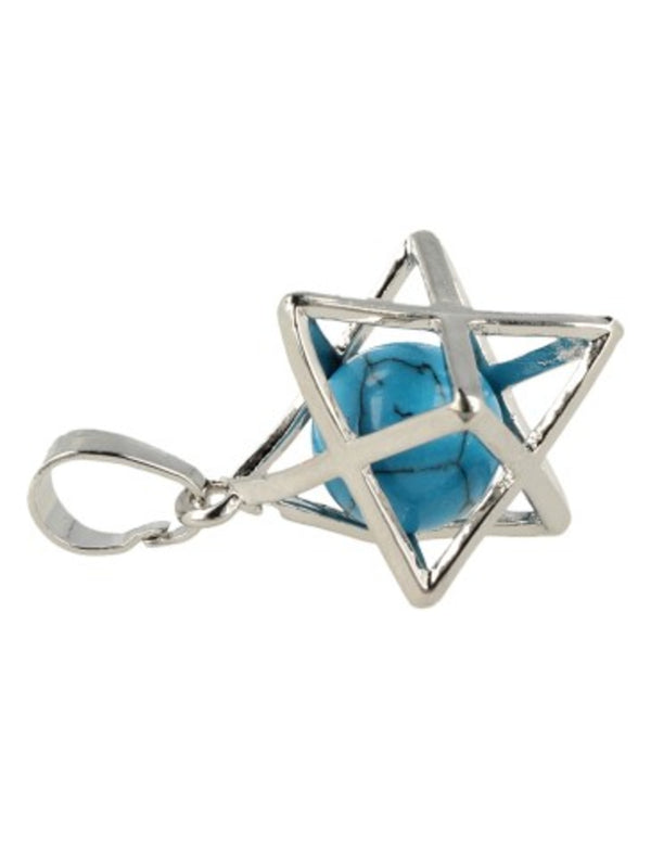 Edelstenen Hanger Howliet Merkabah (bijgekleurd)