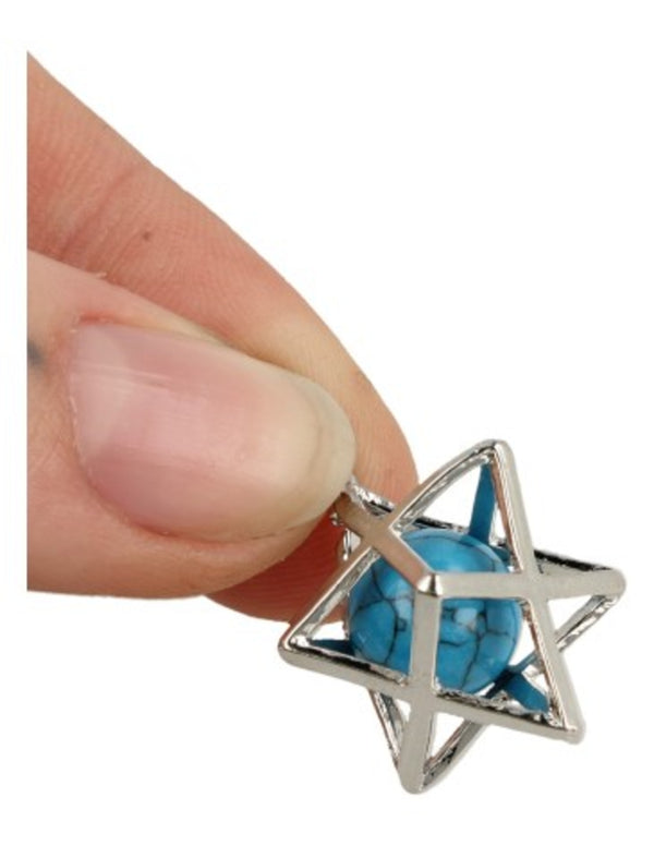 Edelstenen Hanger Howliet Merkabah (bijgekleurd)