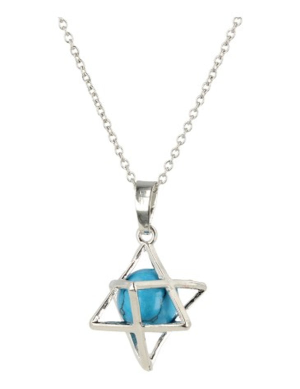 Edelstenen Hanger Howliet Merkabah (bijgekleurd)
