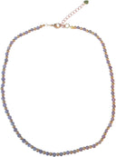 Ibiza love ketting Amethist goudkleur
