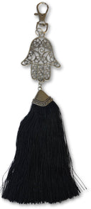 Ibiza sleutelhanger - Hamsa Hand - Hand van Fatima - Zwart