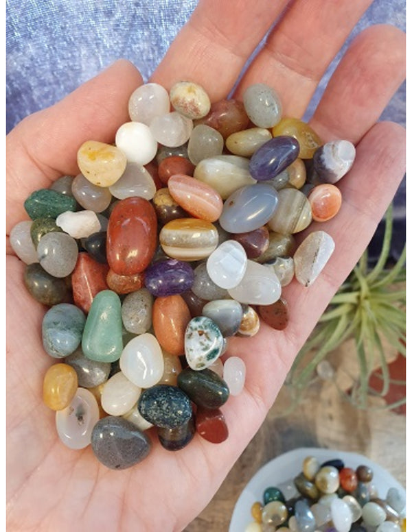Trommelstenen India mix (10 - 20 mm) - 500 gr.