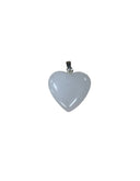 Hartvormige Hanger Jade Wit (20 mm)