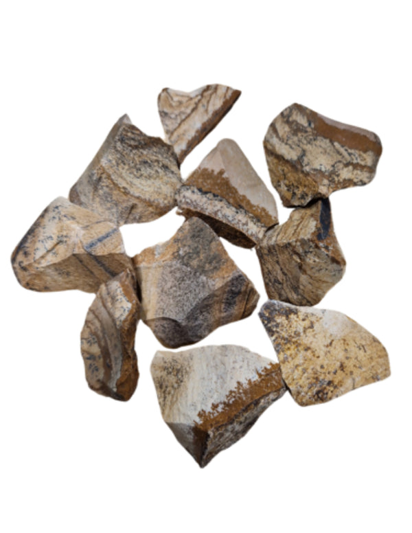Jaspis landschap 250 gr. ruwe brokjes
