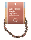 Jaspis luipaard splitarmband + kaart