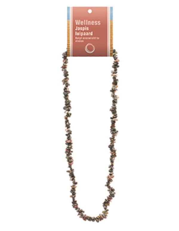 Jaspis luipaard splitketting + kaart