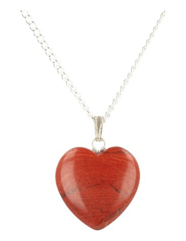 Hartvormige Edelstenen Hanger Jaspis Rood