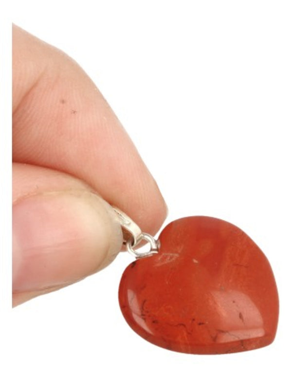 Hartvormige Edelstenen Hanger Jaspis Rood