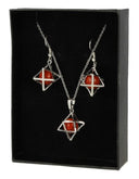 Jaspis rood merkabah sieraden set