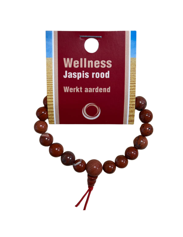 Jaspis rood powerbead armband + kaart