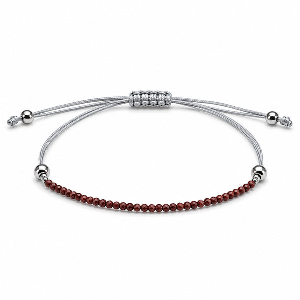 Jaspis rood sparkle armband met schuifknoop