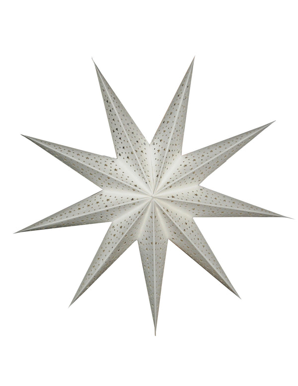 Kerster nr. 26 Witte ster "stars"met 9 punten (zonder verlichtingsset)