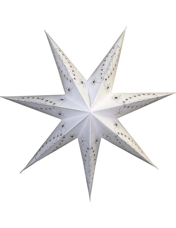 Kerstster met verlichtingsset nr. 3 - Rode ster "Blue sun" - Kerstverlichting - Kerstdecoratie - Ø 60 cm