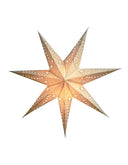 Kerstster met verlichtingsset nr. 35 Geborduurde ster "white arrow" - Ø 60 cm