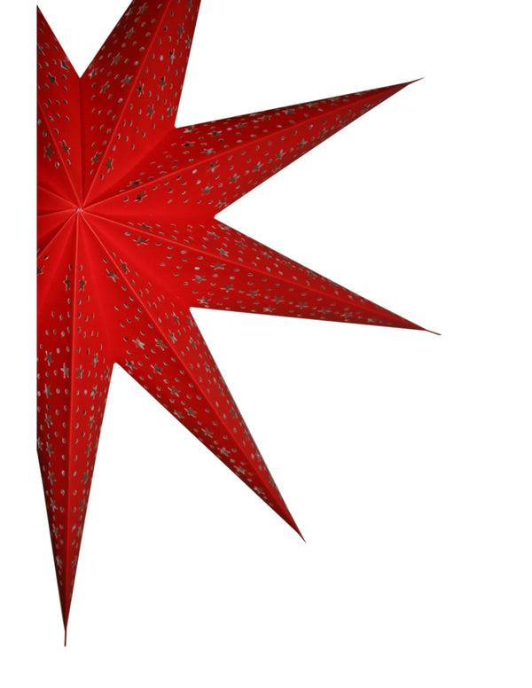 Kerstster nr. 37 Rode ster "stars" met 9 punten (zonder verlichtingsset)