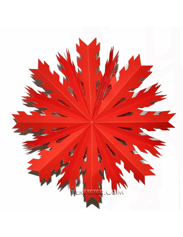 Kerstster nr. 45 - Rode Snowflake "small" (zonder verlichtingsset)