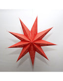 Kerstster nr. 57 - Rode ster met 9 punten - Ø 60 cm (zonder verlichtingsset)