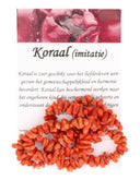 Koraal kralen streng split rood (imitatie)