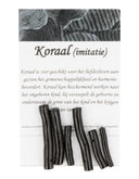 Edelsteen Kralen – Koraal Zwart Staafje (imitatie) – 6 stuks