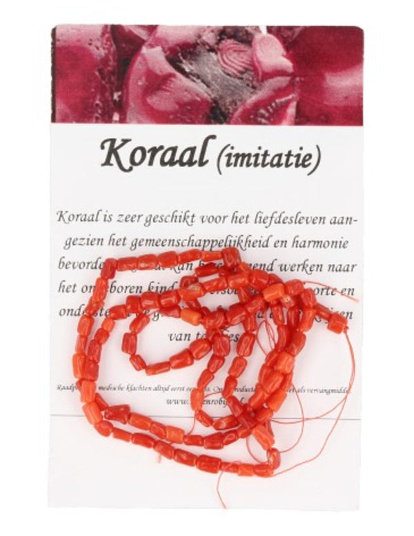 Imitatie Koraal Splitkralen Kralenstreng