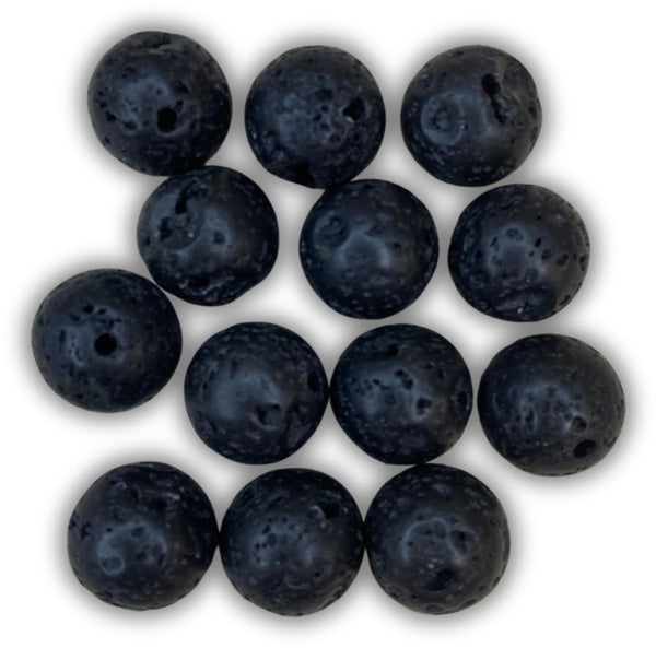 Kralen Lavasteen 10 mm - 13 st.