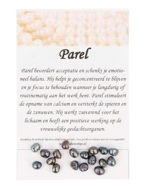 Parel kralen grijs 5 mm 20 stuks bijgekleurd
