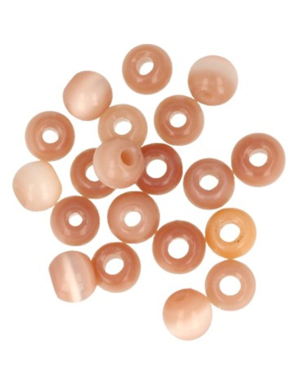 Edelsteen Kralen Parelmoer Zalm bijgekleurd (5 mm - 20 stuks)
