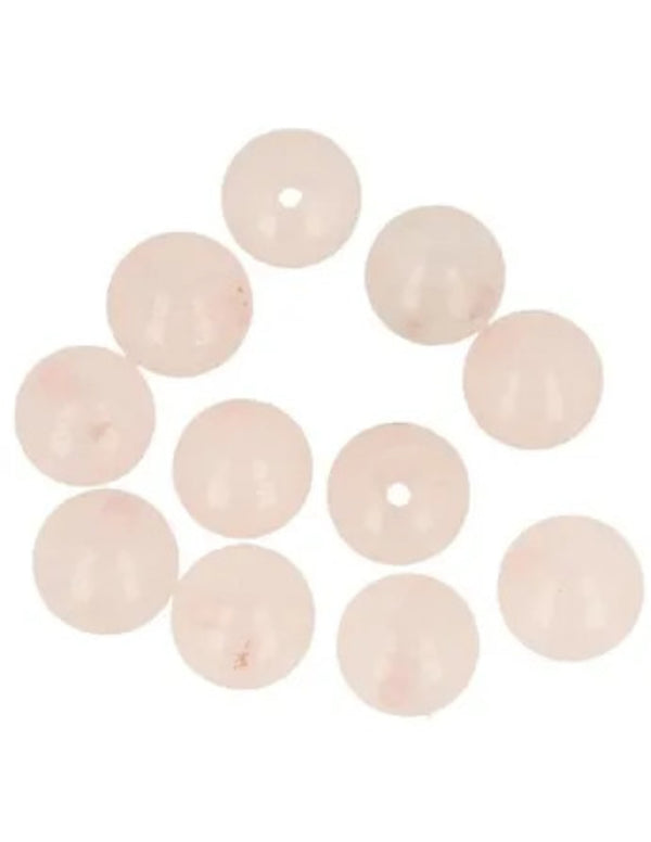 Kralen Roze kwarts 8 mm - 11 st.