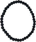Kralenarmband 4mm Toermalijn zwart