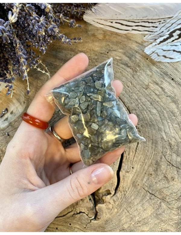 Trommelstenen Labradoriet - 50 gram