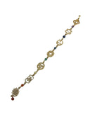 Goudkleurige chakra hanger met edelsteen accenten