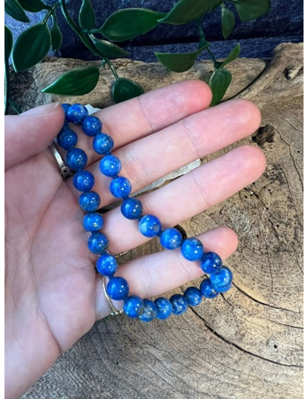 Lapis Lazuli Kralenketting 8mm 73cm met Slotje
