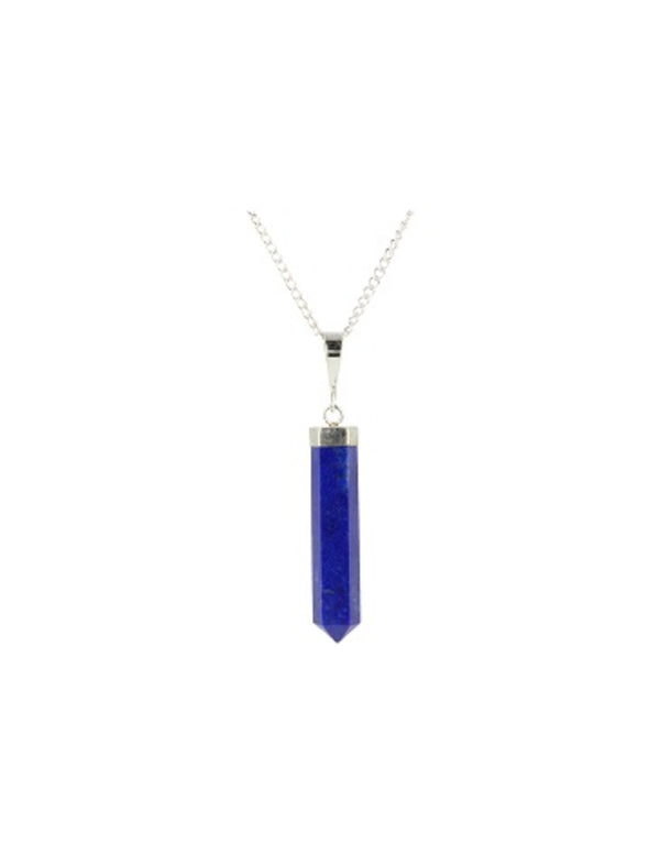 Lapis Lazuli punthanger met zilver kapje
