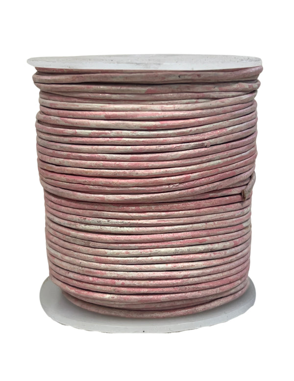 Leren koord rol 1,5mm 50m roze