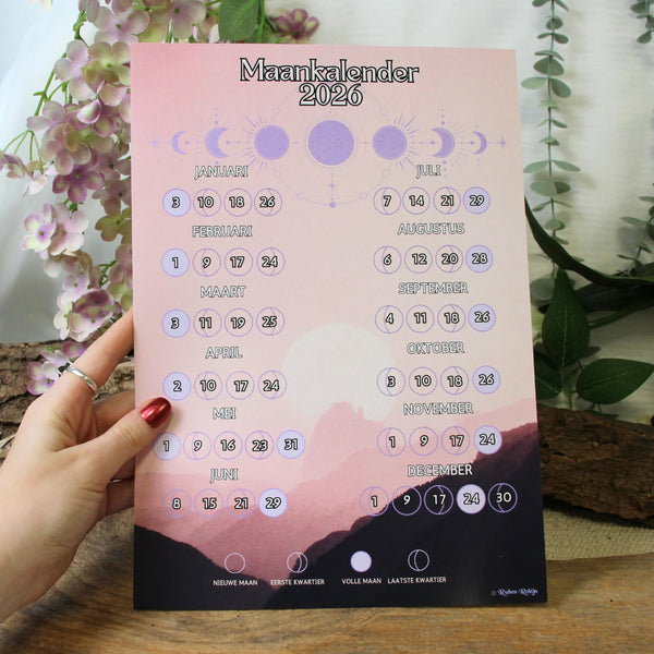 Maankalender 2025 Spirituele Gids voor Thuiskantoor Meditatie Ruimte