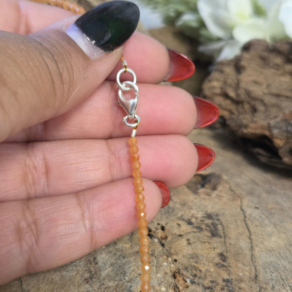 Edelstenen Ketting Maansteen Oranje - Summer Vibes